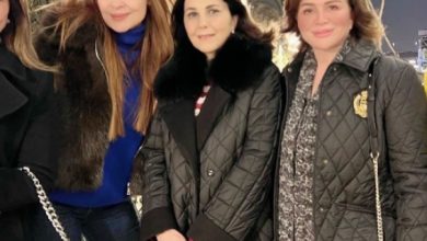 صورة ماجدة الرومي في ضيافة الهام شاهين والأصدقاء ومأدبة غداء على النيل